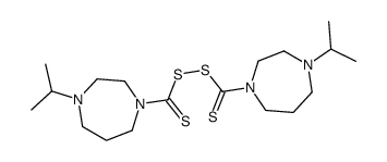 (4-propan-2-yl-1,4-diazepane-1-carbothioyl)sulfanyl 4-propan-2-yl-1,4-diazepane-1-carbodithioate Structure