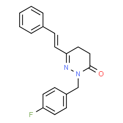 2-(4-FLUOROBENZYL)-6-STYRYL-4,5-DIHYDRO-3(2H)-PYRIDAZINONE结构式