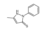 1-phenyl-3-methylpyrazol-2-in-5-thione Structure