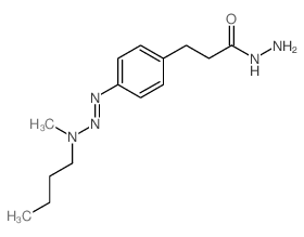 Benzenepropanoicacid, 4-(3-butyl-3-methyl-1-triazen-1-yl)-, hydrazide结构式