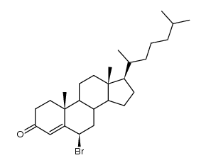 6β-Brom-Δ4-cholesten-3-on Structure