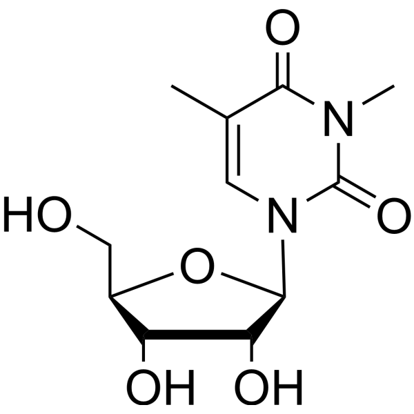 N3-Methyl-5-methyluridine Structure