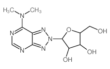 2-(5-dimethylamino-2,4,7,8,9-pentazabicyclo[4.3.0]nona-2,4,6,9-tetraen-8-yl)-5-(hydroxymethyl)oxolane-3,4-diol Structure