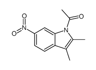 1-acetyl-2,3-dimethyl-6-nitro-indole结构式