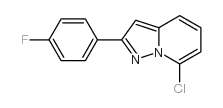 7-氯-2-(4-氟苯基)吡唑并[1,5-a]吡啶结构式