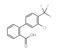 2-[3-chloro-4-(trifluoromethyl)phenyl]benzoic acid Structure