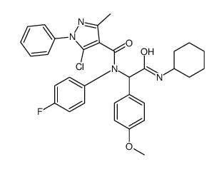 5-Chloro-N-[2-(cyclohexylamino)-1-(4-methoxyphenyl)-2-oxoethyl]-N -(4-fluorophenyl)-3-methyl-1-phenyl-1H-pyrazole-4-carboxamide Structure