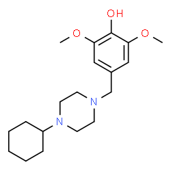 4-[(4-cyclohexylpiperazin-1-yl)methyl]-2,6-dimethoxyphenol Structure