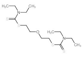 1-[2-[2-(diethylthiocarbamoylsulfanyl)ethoxy]ethylsulfanyl]-N,N-diethyl-methanethioamide Structure