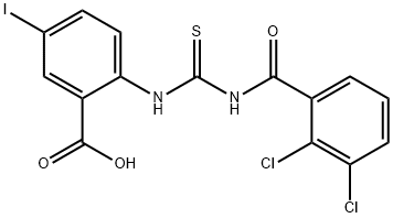 2-[[[(2,3-dichlorobenzoyl)amino]thioxomethyl]amino]-5-iodo-benzoic acid picture