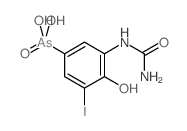 [3-(carbamoylamino)-4-hydroxy-5-iodo-phenyl]arsonic acid结构式