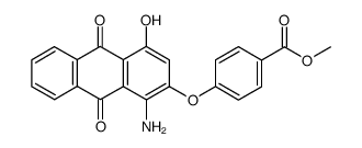 1-Amino-4-hydroxy-2-<4-methoxycarbonyl-phenoxy>-anthrachinon结构式