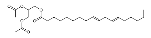 9,12-Octadecadienoic acid (Z,Z)-, 2,3-bis(acetyloxy)propyl ester Structure