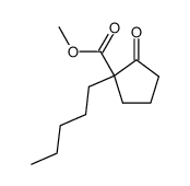 2-n-pentyl-2-carbomethoxy-1-cyclopentanone结构式