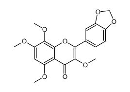 2-(1,3-Benzodioxol-5-yl)-3,5,7,8-tetramethoxy-4H-1-benzopyran-4-one Structure