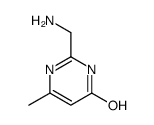 4(1H)-Pyrimidinone, 2-(aminomethyl)-6-methyl- (9CI)结构式