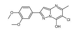 Pyrazolo[1,5-a]pyrimidin-7-ol, 6-chloro-2-(3,4-dimethoxyphenyl)-5-methyl- (9CI) picture