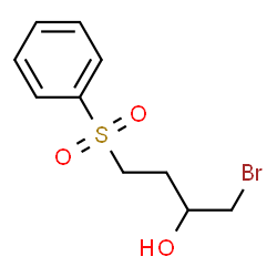 2-Butanol, 1-bromo-4-(phenylsulfonyl)- structure