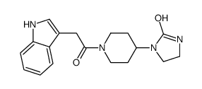 1-[1-[2-(1H-indol-3-yl)acetyl]piperidin-4-yl]imidazolidin-2-one结构式