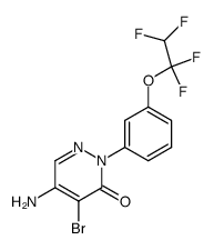 5-amino-4-bromo-2-[3-(1,1,2,2-tetrafluoro-ethoxy)-phenyl]-2H-pyridazin-3-one结构式