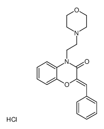 2-benzylidene-4-(2-morpholin-4-yl-ethyl)-4H-benzo[1,4]oxazin-3-one, hydrochloride Structure