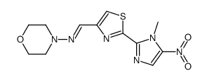 (E)-1-[2-(1-methyl-5-nitroimidazol-2-yl)-1,3-thiazol-4-yl]-N-morpholin-4-ylmethanimine Structure