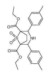 8,8-dioxo-2,4-di-p-tolyl-8-thia-3-aza-bicyclo[3.2.1]octane-1,5-dicarboxylic acid diethyl ester Structure