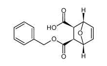 (2R,3S)-3-exo-benzyloxycarbonyl-7-oxabicyclo[2.2.1]hept-5-ene-2-exo-carboxylic acid Structure