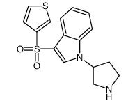 1-pyrrolidin-3-yl-3-thiophen-3-ylsulfonylindole Structure