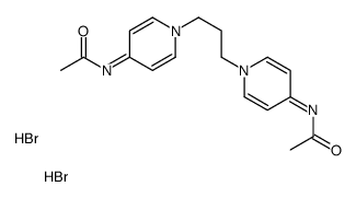 N-[1-[3-(4-acetamidopyridin-1-ium-1-yl)propyl]pyridin-1-ium-4-yl]acetamide,dibromide Structure