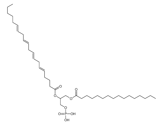 (1-hexadecanoyloxy-3-phosphonooxypropan-2-yl) icosa-5,8,11,14-tetraenoate结构式