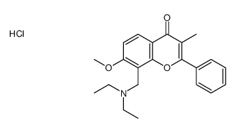 diethyl-[(7-methoxy-3-methyl-4-oxo-2-phenylchromen-8-yl)methyl]azanium,chloride结构式