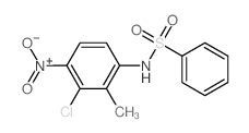 N-(3-chloro-2-methyl-4-nitro-phenyl)benzenesulfonamide Structure