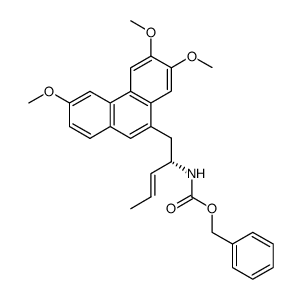 (S)-[1-[(3,6,7-trimethoxyphenanthren-9-yl)methyl]but-2-enyl]carbamic acid benzyl ester结构式