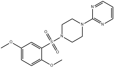 2-[4-(2,5-dimethoxybenzenesulfonyl)piperazin-1-yl]pyrimidine结构式