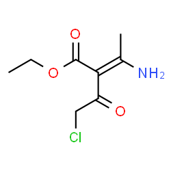 ethyl (E)-3-amino-2-(2-chloroethanoyl)but-2-enoate结构式