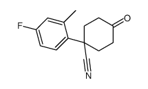 1-(4-fluoro-2-methylphenyl)-4-oxocyclohexane-1-carbonitrile Structure