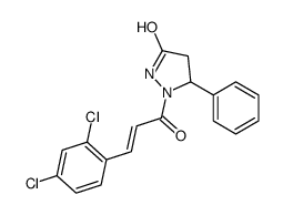 1-[3-(2,4-dichlorophenyl)prop-2-enoyl]-5-phenylpyrazolidin-3-one结构式