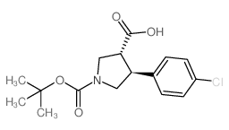 反式-1-boc-4-(4-氯苯基)-3-吡咯烷羧酸图片