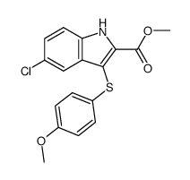 methyl 3-[(4-methoxyphenyl)thio]-5-chloro-1H-indole-2-carboxylate Structure