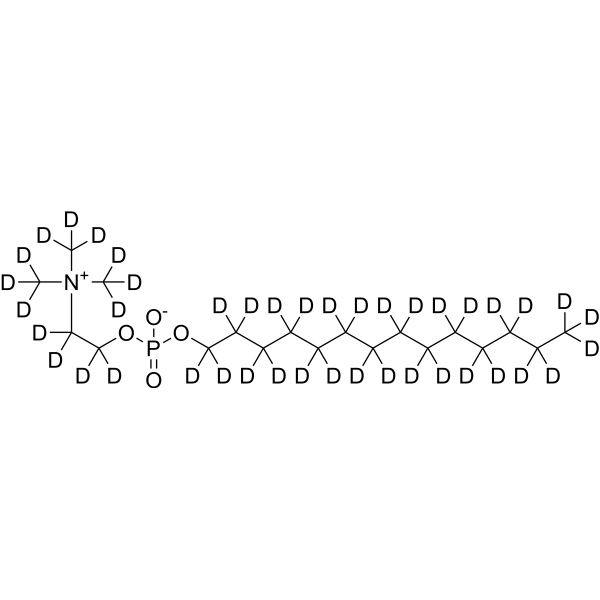 Tetradecyl (2-(trimethylammonio)ethyl) phosphate-d42结构式