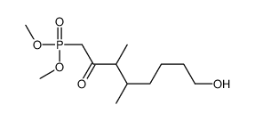 1-dimethoxyphosphoryl-8-hydroxy-3,4-dimethyloctan-2-one结构式