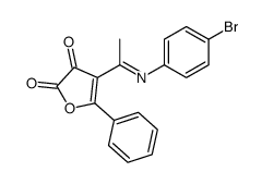 4-[N-(4-bromophenyl)-C-methylcarbonimidoyl]-5-phenylfuran-2,3-dione结构式