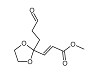 Methyl 4,4-ethylenedioxy-6-formyl-2(E)-hexenoate结构式