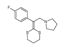 1-[2-(1,3-dithian-2-ylidene)-2-(4-fluorophenyl)ethyl]pyrrolidine结构式