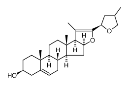 Furosta-5,20(22)-dien-3-ol, 23,26-epoxy-, (3β,23R) Structure