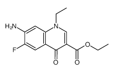 7-amino-1-ethyl-6-fluoro-1,4-dihydro-4-oxo-3-quinolinecarboxylic acid ethyl ester Structure