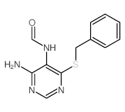 N-(4-amino-6-benzylsulfanyl-pyrimidin-5-yl)formamide结构式