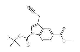 3-cyanomethyl-indole-1,5-dicarboxylic acid 1-tert-butyl ester 5-methyl ester Structure