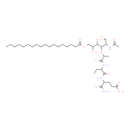 6-O-stearoyl-N-acetylmuramyl-alpha-aminobutyryl-isoglutamine结构式